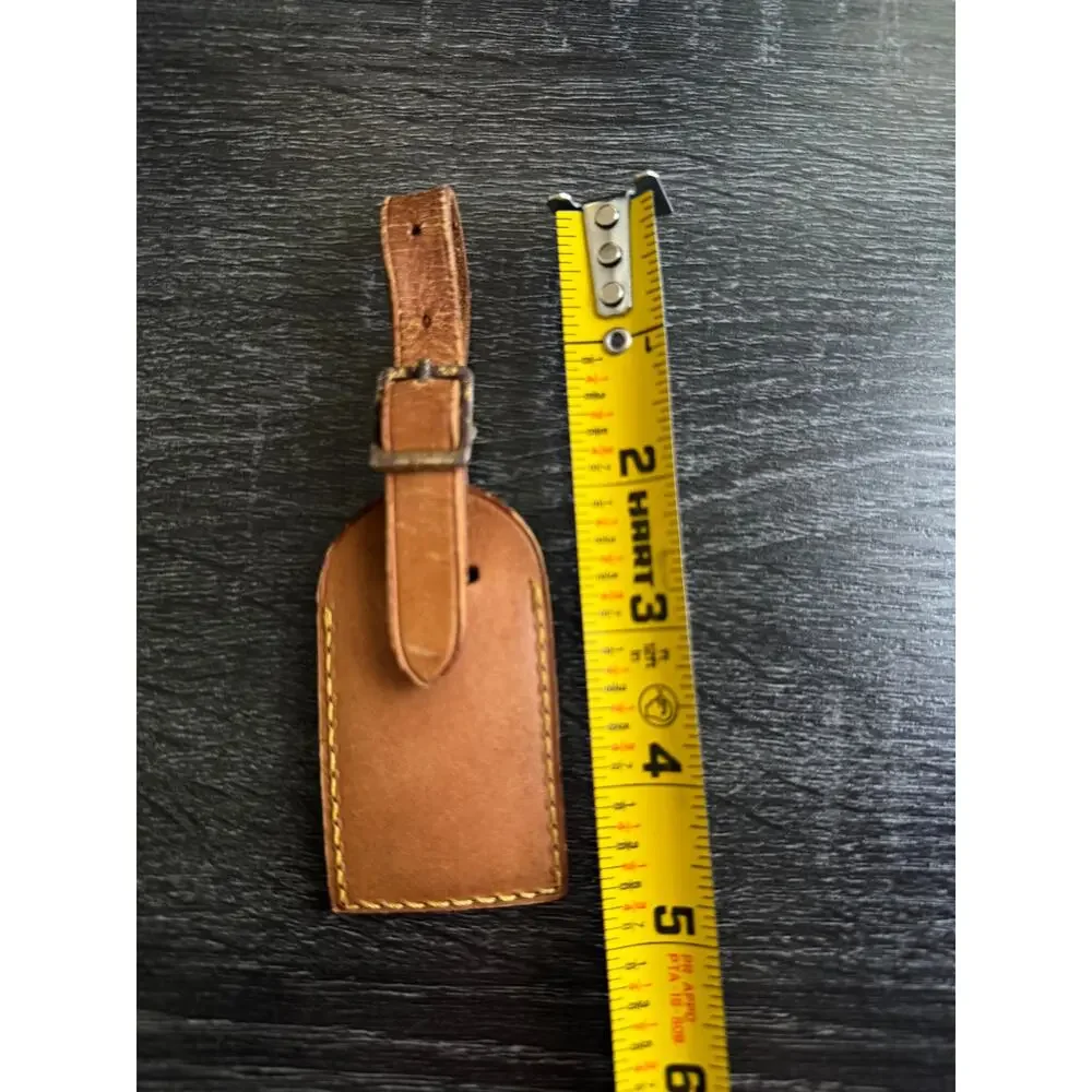 Authentic Louis Vuitton Vachetta‎ Leather Luggage Tag SN501